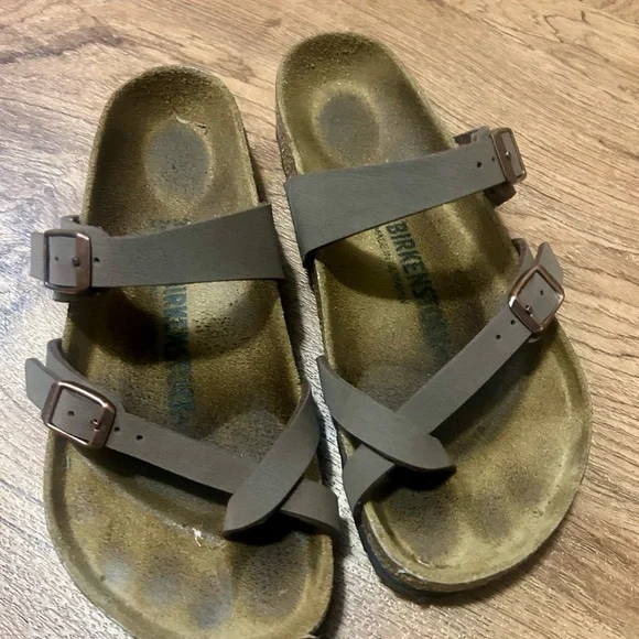 Birkenstock Taupe Mayari Cross-Strap Sandals - Picture 4 of 11